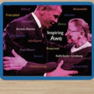 Barack Obama & Ruth Bader Ginsberg mouse pads